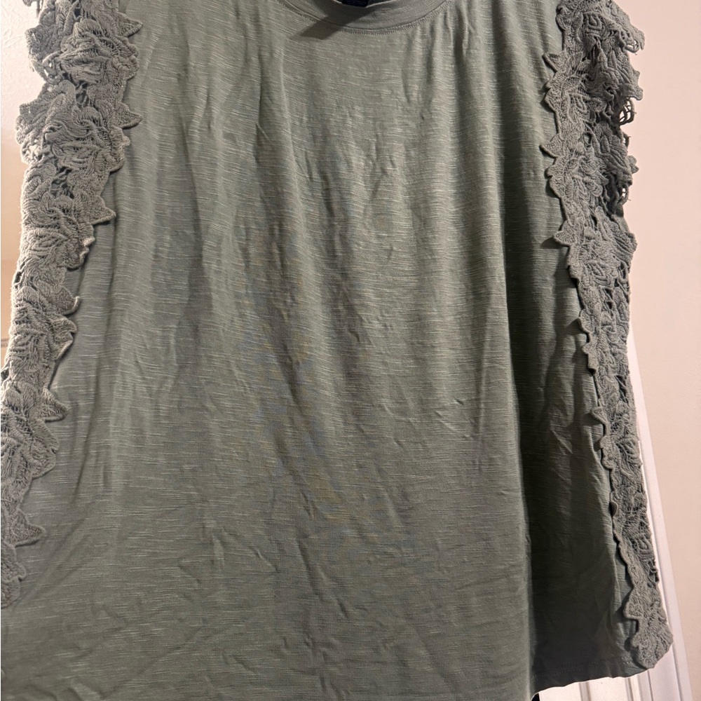 Daytrip Green Ruffled Blouse